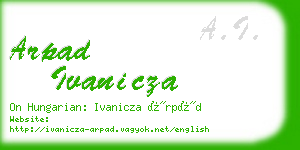 arpad ivanicza business card